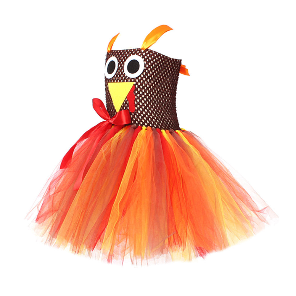 Mädchen Tutukleid Thanksgiving Turkey Truthühner Tüll Kleid Mottoparty Kleid