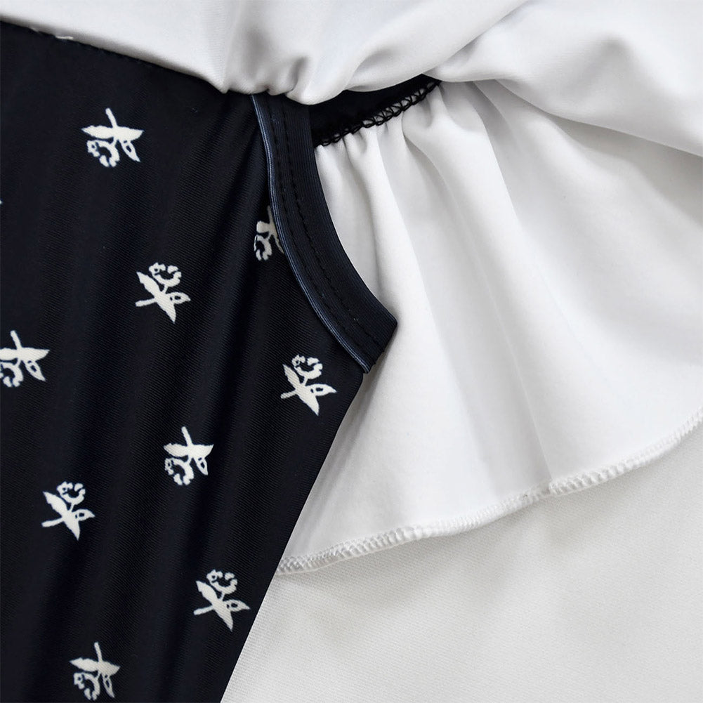 Kinder Mädchen Wednesday Addams Cosplay Kostüm Kleid Perücke Outfits Halloween Karneval Anzug