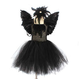 Kinder Mädchen schwarzer Schwan Kleid Tutu Kleid Tüllkleid