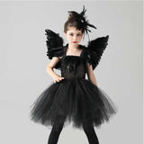 Kinder Mädchen schwarzer Schwan Kleid Tutu Kleid Tüllkleid