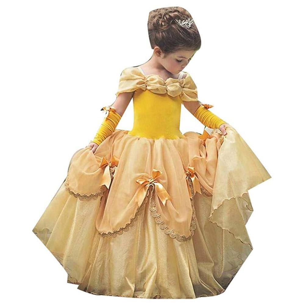 Bella Prinzessin Bella Kleid Cosplay Kostüm Party Kleid  für Kinder Mädchen Halloween Karneval Kleid als Geburtstagsgeschenk - Karnevalkostüme