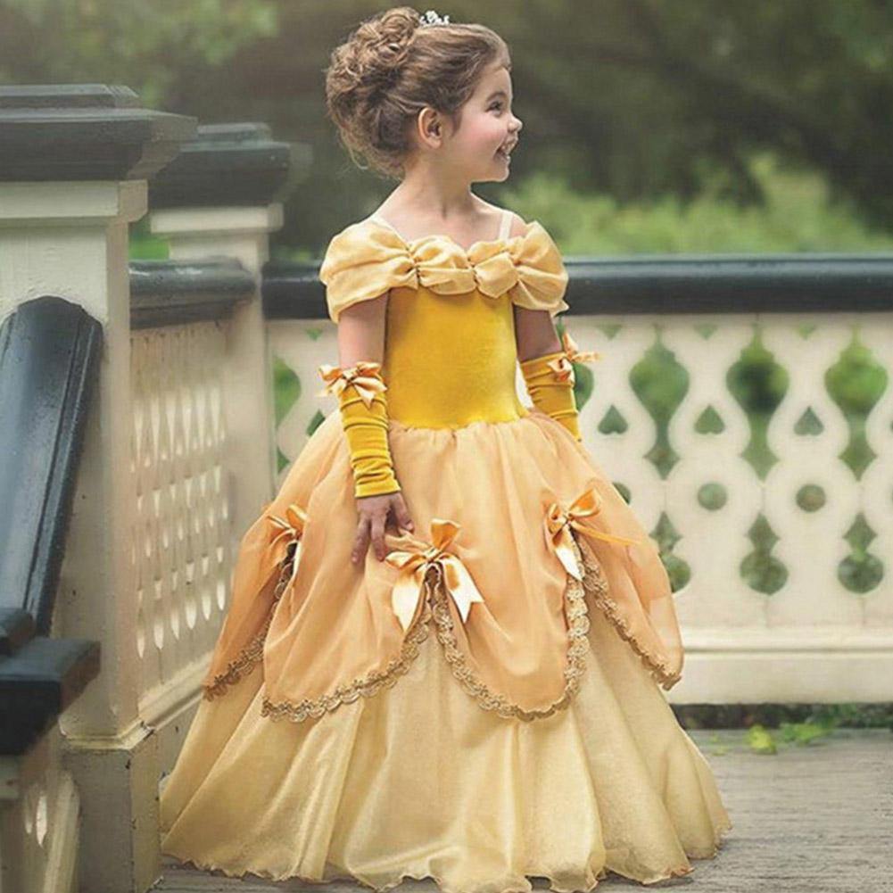 Bella Prinzessin Bella Kleid Cosplay Kostüm Party Kleid  für Kinder Mädchen Halloween Karneval Kleid als Geburtstagsgeschenk - Karnevalkostüme