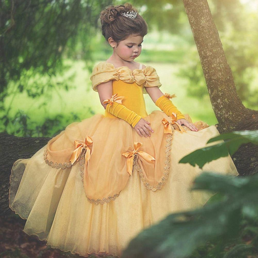 Bella Prinzessin Bella Kleid Cosplay Kostüm Party Kleid  für Kinder Mädchen Halloween Karneval Kleid als Geburtstagsgeschenk - Karnevalkostüme