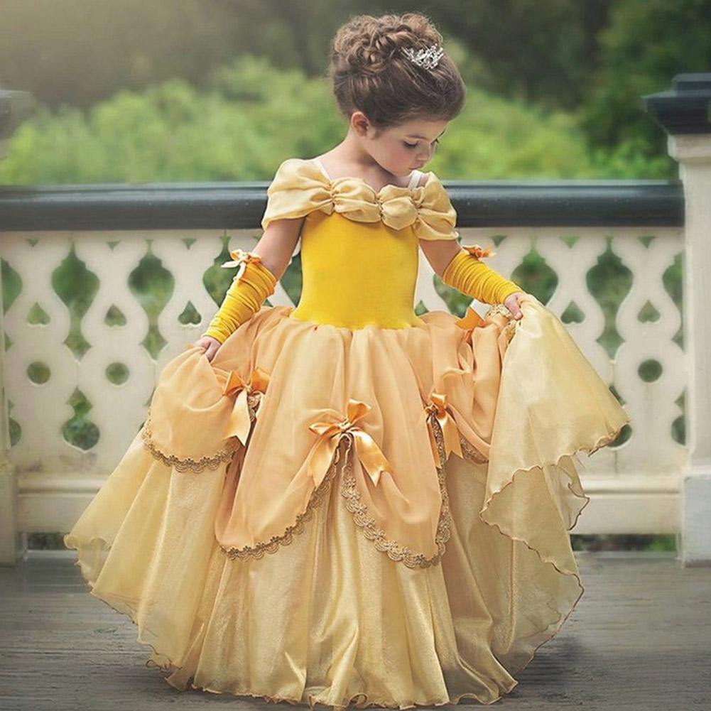 Bella Prinzessin Bella Kleid Cosplay Kostüm Party Kleid  für Kinder Mädchen Halloween Karneval Kleid als Geburtstagsgeschenk - Karnevalkostüme