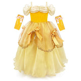 Bella Prinzessin Bella Kleid Cosplay Kostüm Party Kleid  für Kinder Mädchen Halloween Karneval Kleid als Geburtstagsgeschenk - Karnevalkostüme
