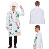 Kinder Wissenschaftler Cosplay Kostüm Perücke Outfits Halloween Karneval Anzug