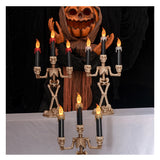 Halloween Rauch Horror Schädel Kopf Kürbis Lampe Led Elektronische Kerze Licht Haunted House Halloween Dekoration Requisiten