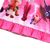 Kinder Mädchen The Super Mario Bros pfirsich Cosplay Kostüm Nachtwäsche Kleid Halloween Karneval Party Schlafanzug