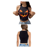 Kürbis Cosplay Weste Damen Sommer 3D Druck ärmelloses Shirt