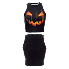 Kürbis Cosplay Weste Damen Sommer 3D Druck ärmelloses Shirt