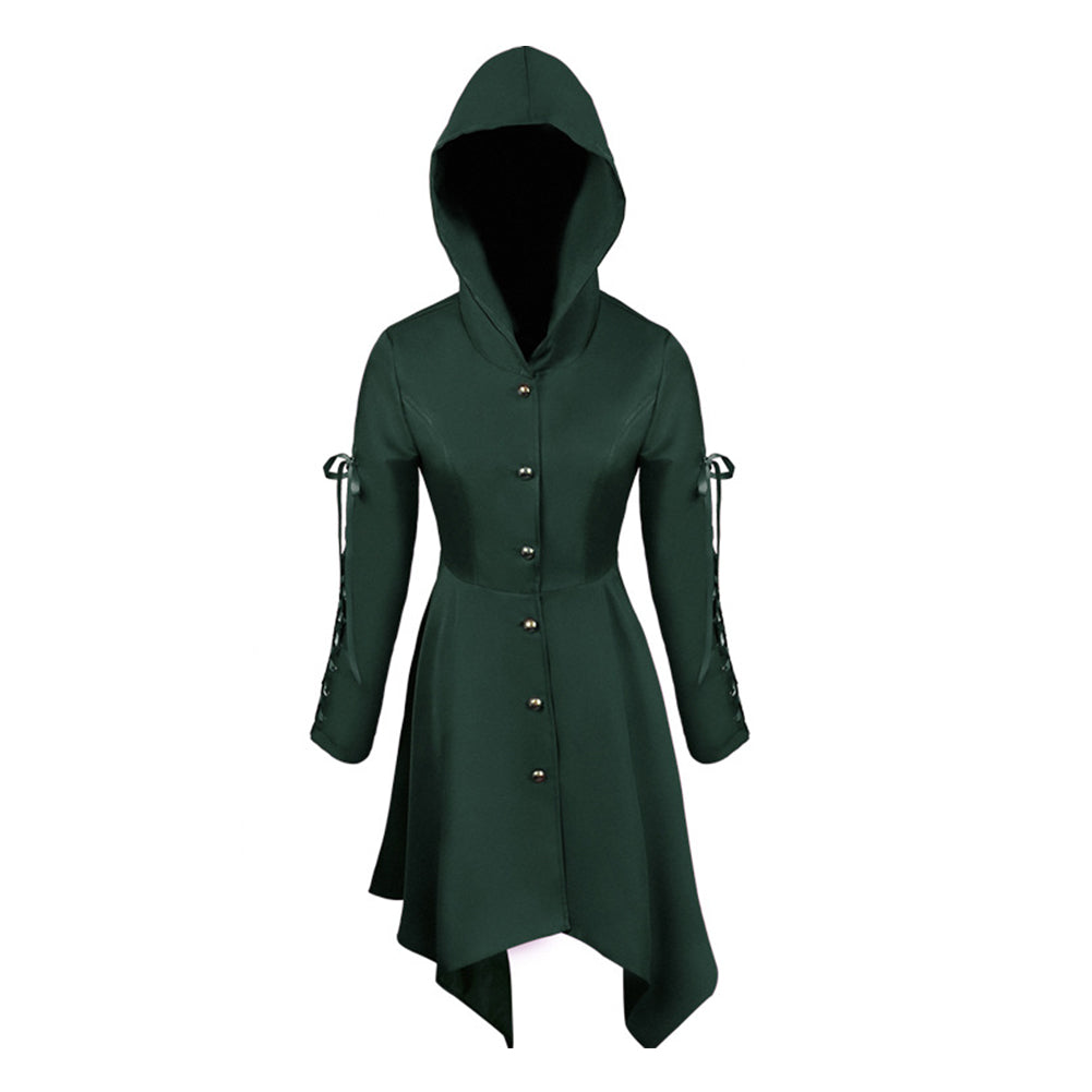 Mittelalterlicher Gothic Punk Mantel Cosplay Kostüm Outfits Halloween Karneval Outfits