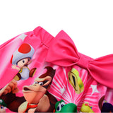 Kinder Mädchen Super Mario Badeanzug Cosplay Kostüm Outfits Halloween Karneval Party Verkleidung Anzug