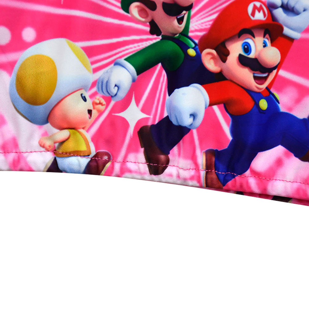 Kinder Mädchen Super Mario Badeanzug Cosplay Kostüm Outfits Halloween Karneval Party Verkleidung Anzug