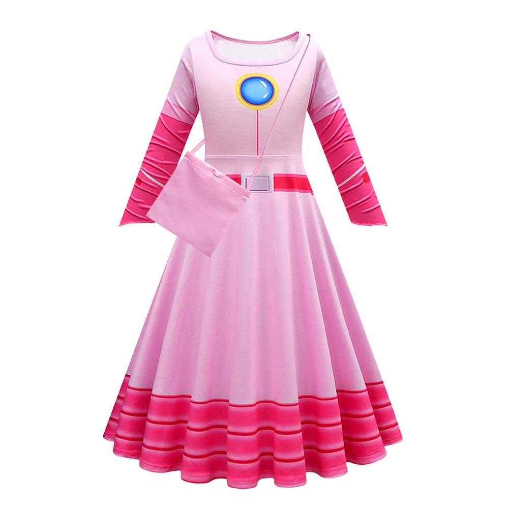 Super Mario Pfirsich Cosplay Kostüm Kleid Outfits Halloween Karneval Party Anzug