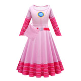 Super Mario Pfirsich Cosplay Kostüm Kleid Outfits Halloween Karneval Party Anzug