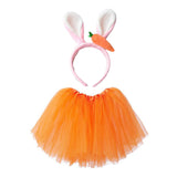 Kinder Kaninchen Ostern Cosplay Ballettröckchen Kleid Stirnband Outfits Halloween Karneval Outfits