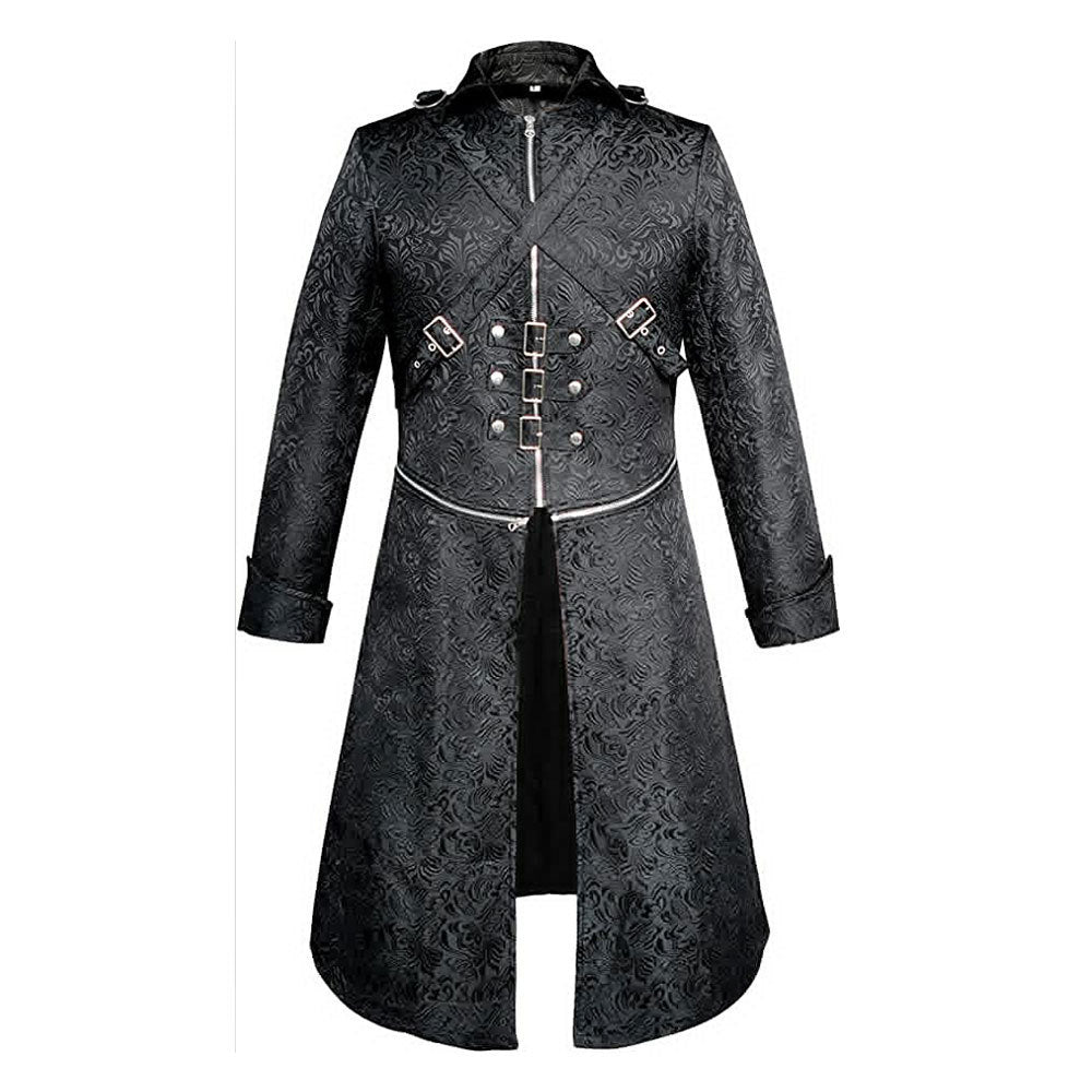 Mittelalterlicher Gothic Punk Mantel Cosplay Kostüm Outfits Halloween Karneval Party Anzug