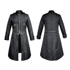 Mittelalterlicher Gothic Punk Mantel Cosplay Kostüm Outfits Halloween Karneval Party Anzug