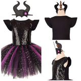 Kinder Mädchen Hexe Cosplay Kostüm Outfits Halloween Karneval Party Verkleidung Anzug