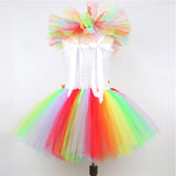 Kinder Mädchen Clown Cosplay Kostüm Tutu Kleid Outfits Halloween Karneval Party Anzug