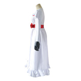 Kinder Mädchen Annabelle Kleid Weiß Karneval Halloween Kostüm