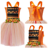 Kinder Mädchen Moana Cosplay Kostüm Outfits tutu Kleid Fantasia Halloween Party