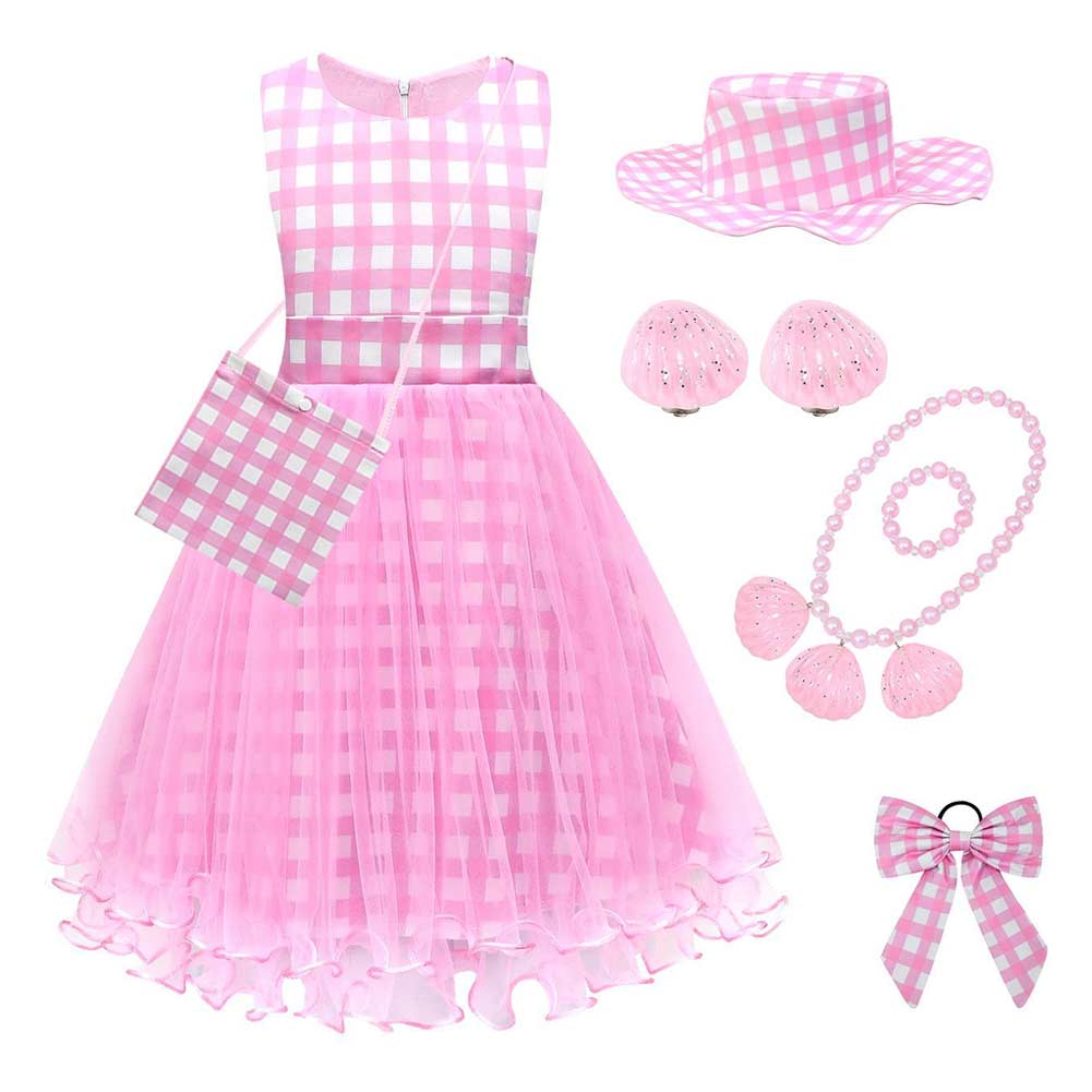 Kinder Mädchen rosa Ärmellos Tutu Kleid Kostüm Outfits