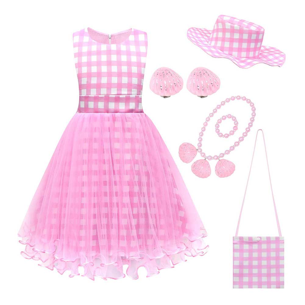 Kinder Mädchen rosa Ärmellos Tutu Kleid Kostüm Outfits