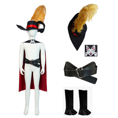 Kinder Kater in Boots: Der letzte Wunsch Cosplay Outfits Halloween Karneval Party Anzug Kostüm