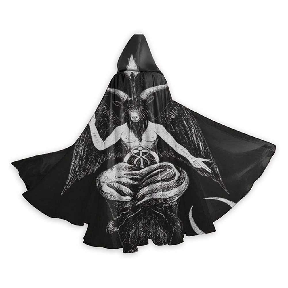 Mittelalterlich Vintage Gothic Kapuze Erwachsene Mantel Halloween Vampir Cape Viking Party Cosplay Robe