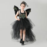 Kinder Mädchen Pfau Cosplay Kostüm Tutu Kleid Outfits Halloween Karneval Party Verkleidung Anzug