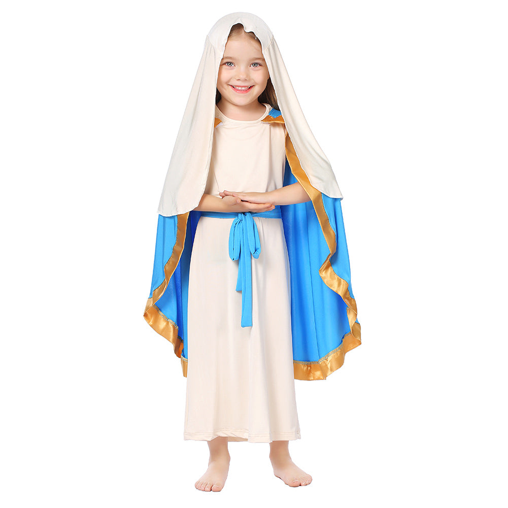 Mädchen The Virgin Mary Cosplay Kinder Parade Outfits Halloween Karneval Kostüm