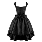 Mittelalter Renaissance Cosplay Damen Kostüm Ärmelloses Kleid Hohe Taille Gothic Swing Kleider