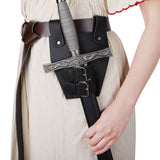 Mittelalterliche Ritter Gürtel Holster Schwert Frosch Leder Scheide Halter Larp Samurai Katana Kostüm Zubehör Halloween Requisiten