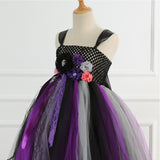 Kinder Mädchen Hexe Cosplay Kostüm Tutu Kleid Outfits Halloween Karneval Party Anzug