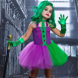 Kinder Mädchen Joker Cosplay Kostüm Outfits Tutu Kleid Outfits Halloween Karneval Party Anzug