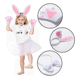 Kinder Mädchen Rabbit Easter Cosplay Kleid Haarreif Outfits Halloween Karneval Outfits