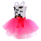 Kinder Kuh Mädchen Cosplay Kostüm Tutu Kleid Outfits Fantasia Halloween Karneval Party 