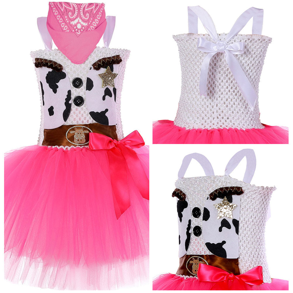 Kinder Kuh Mädchen Cosplay Kostüm Tutu Kleid Outfits Fantasia Halloween Karneval Party 