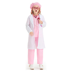 Kinder Doktor Cosplay Kostüm  Rosa Kleidung Outfits Halloween Karneval Party Verkleidung Anzug