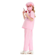 Kinder Doktor Cosplay Kostüm  Rosa Kleidung Outfits Halloween Karneval Party Verkleidung Anzug