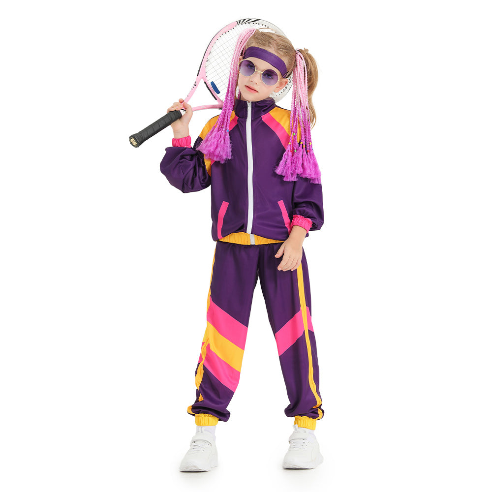 Kinder Retro Vintage Hip-Hop Disco Tanz Cosplay Kostüm Outfits Halloween Karneval Anzug