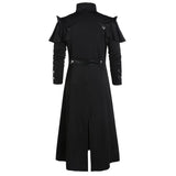 Mittelalterliche Herren Mantel gotische Steampunk Hooded Jacke Cosplay Kostüme für Halloween Karneval - Karnevalkostüme