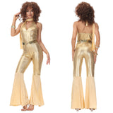 Hippie Kostüme Damen Karneval Halloween Party Vintage Retro 1970er Disco Kleidung Anzug Rock Hippies Cosplay Outfits