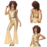 Hippie Kostüme Damen Karneval Halloween Party Vintage Retro 1970er Disco Kleidung Anzug Rock Hippies Cosplay Outfits