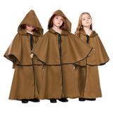 Kinder Mittelalterlich Umhang Hooded Cape mittelalterliche Karneval Halloween Kapuzenumhang