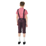 Kinder Hemd rot kariert Bierbandhose Cosplay Kostüm Outfits Halloween Karneval Party Verkleidung Anzug