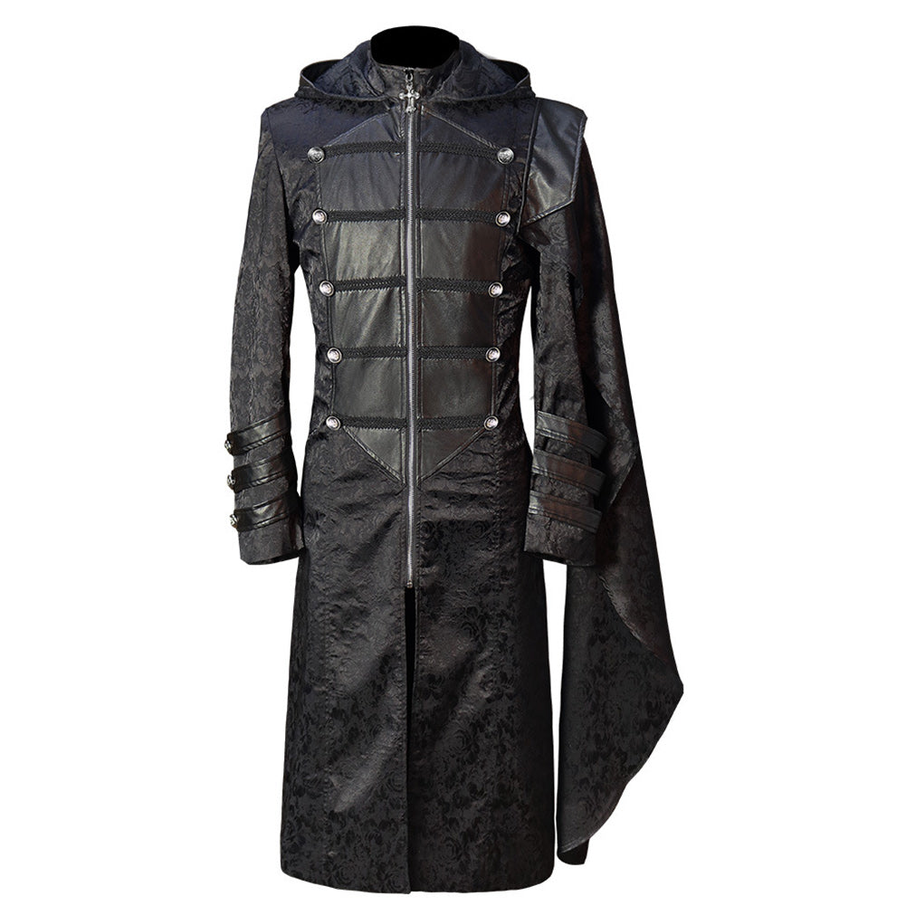 Mittelalterliche Mantel Steampunk Hooded Halloween Jacke Cosplay Kostüme für Herren