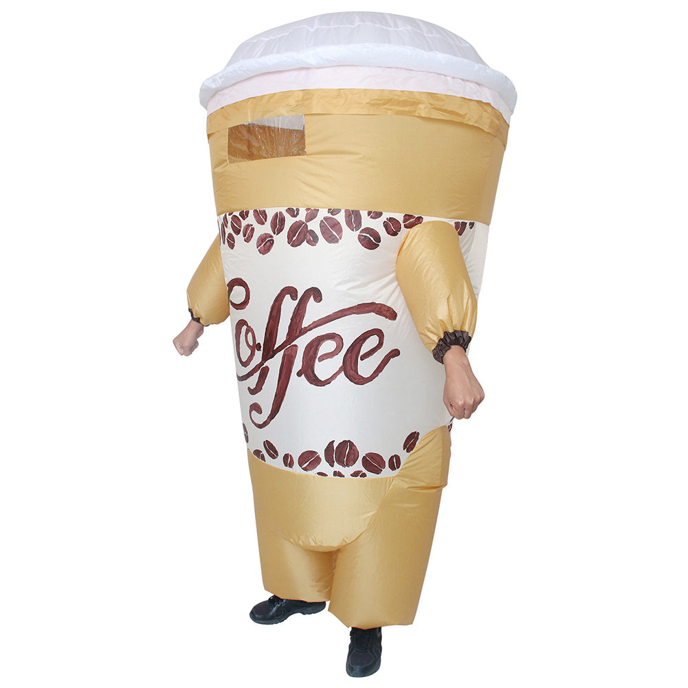 Kaffeetasse Aufblasbare Kostüm Ganzkörper Aufblasen Kostüme für Halloween Cosplay Party Rollenspiel