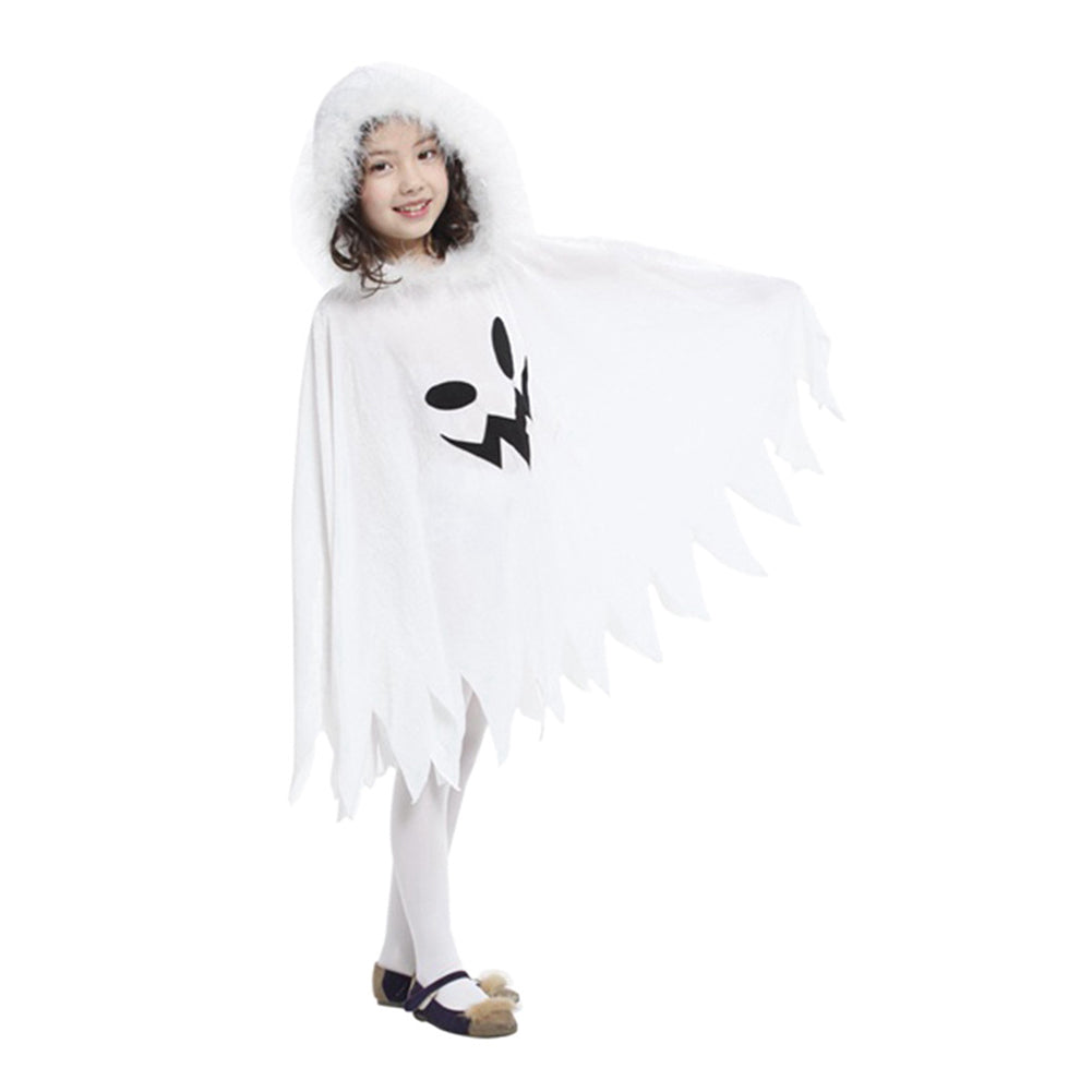 Kinder weißer Geist Cosplay Kostüm Mantel Outfits Halloween Karneval Party Anzug